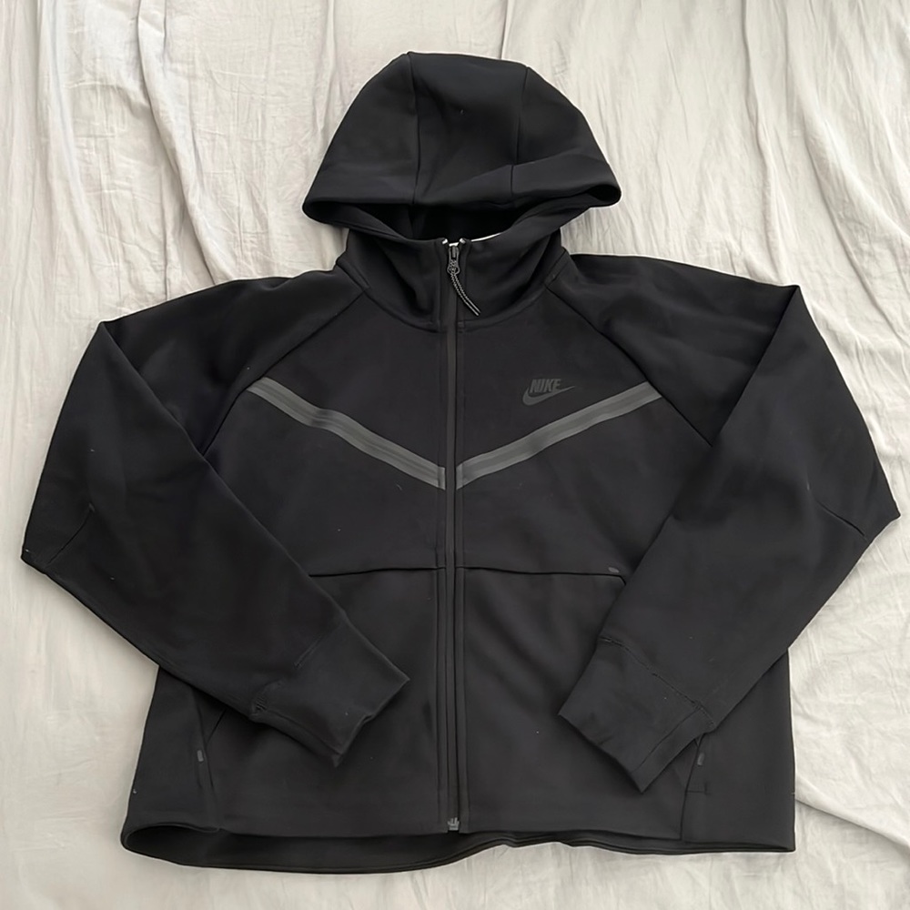 NIKE brand new with tag Printed cotton-blend jersey hoodie black size L